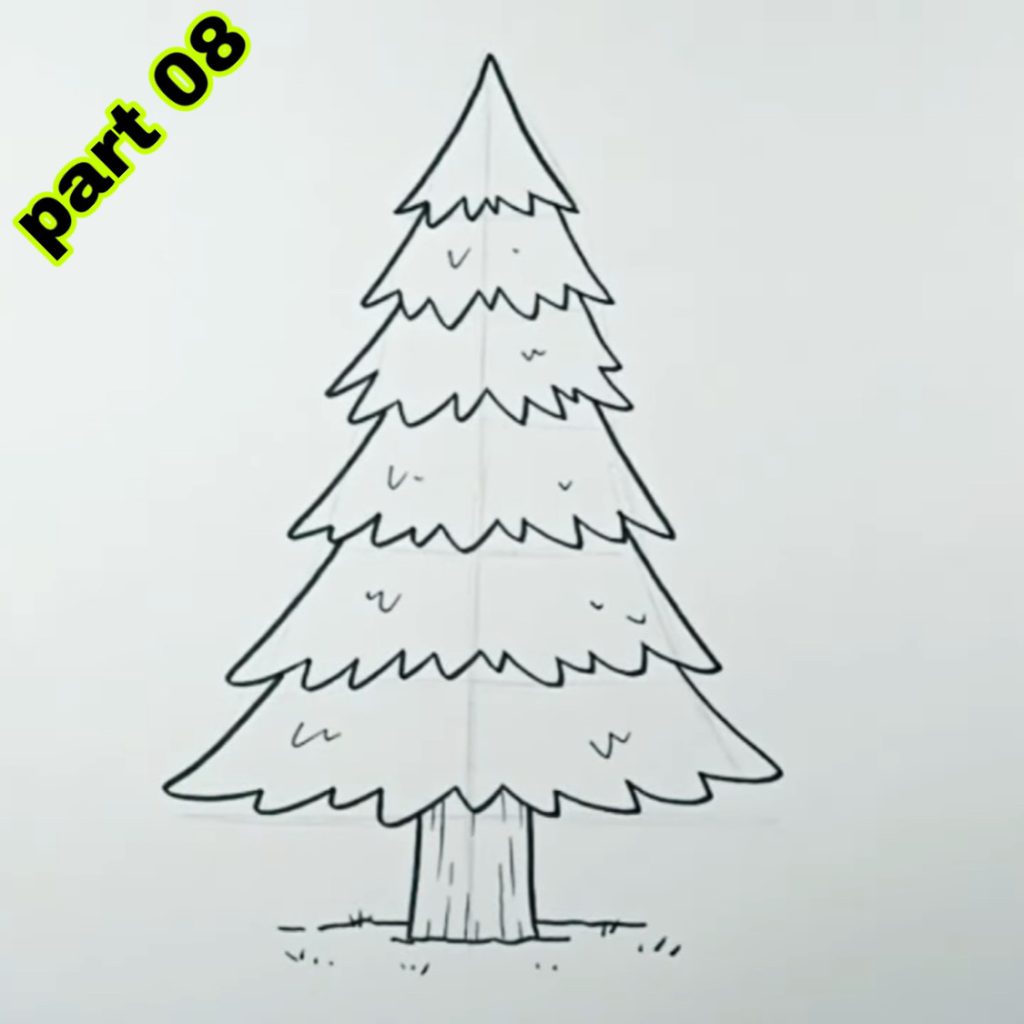 Pine Tree Drawing