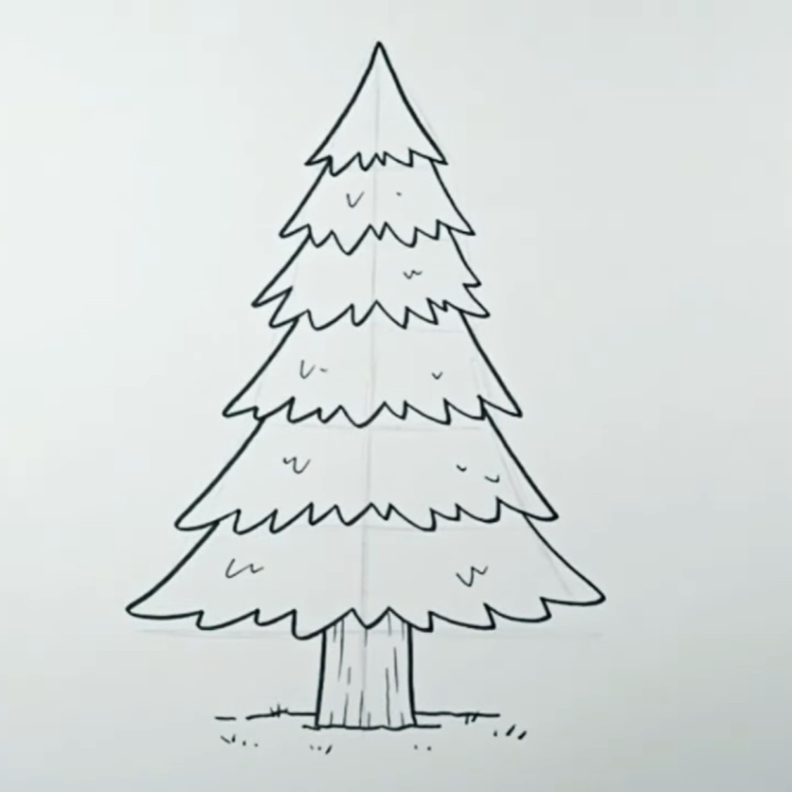 You are currently viewing Beautiful Pine Tree Drawing for kids in 2023