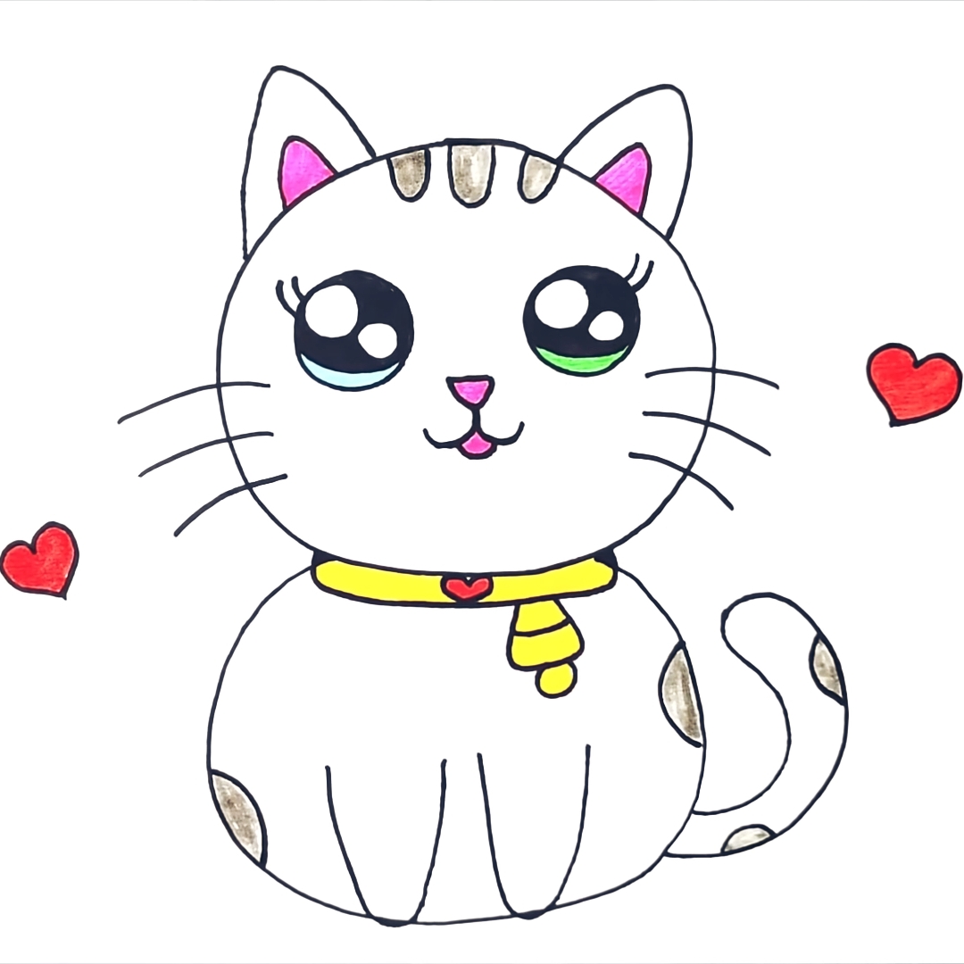 You are currently viewing Easy Cat Drawing for Kids in Just 3 Minutes