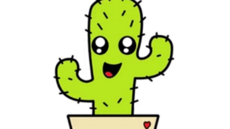 Easy Cactus Drawing