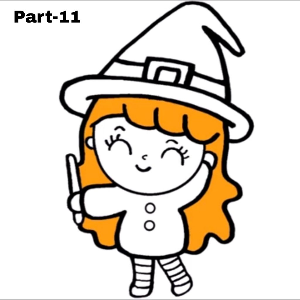 Easy Witch Drawing