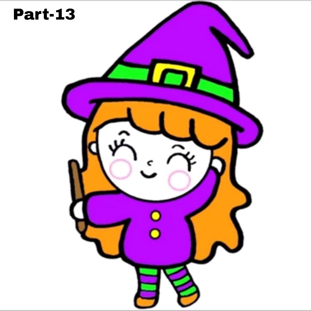 Easy Witch Drawing