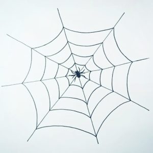 Read more about the article Stunning Spider Web Drawing for Kids (2X Easier)