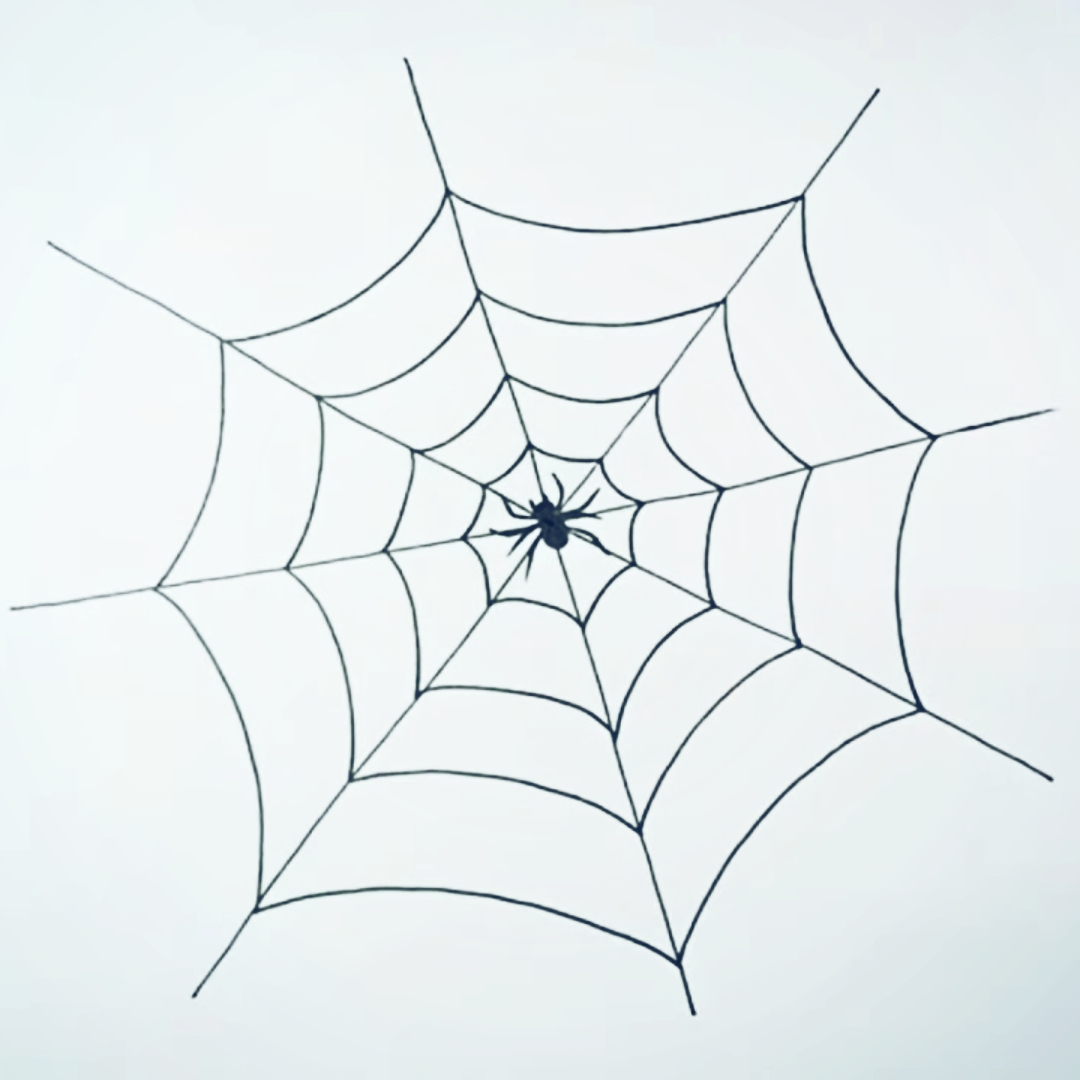 Read more about the article Stunning Spider Web Drawing for Kids (2X Easier)