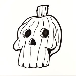 Read more about the article  Amazing Pumpkin skull Drawing for kids (5X Easier)