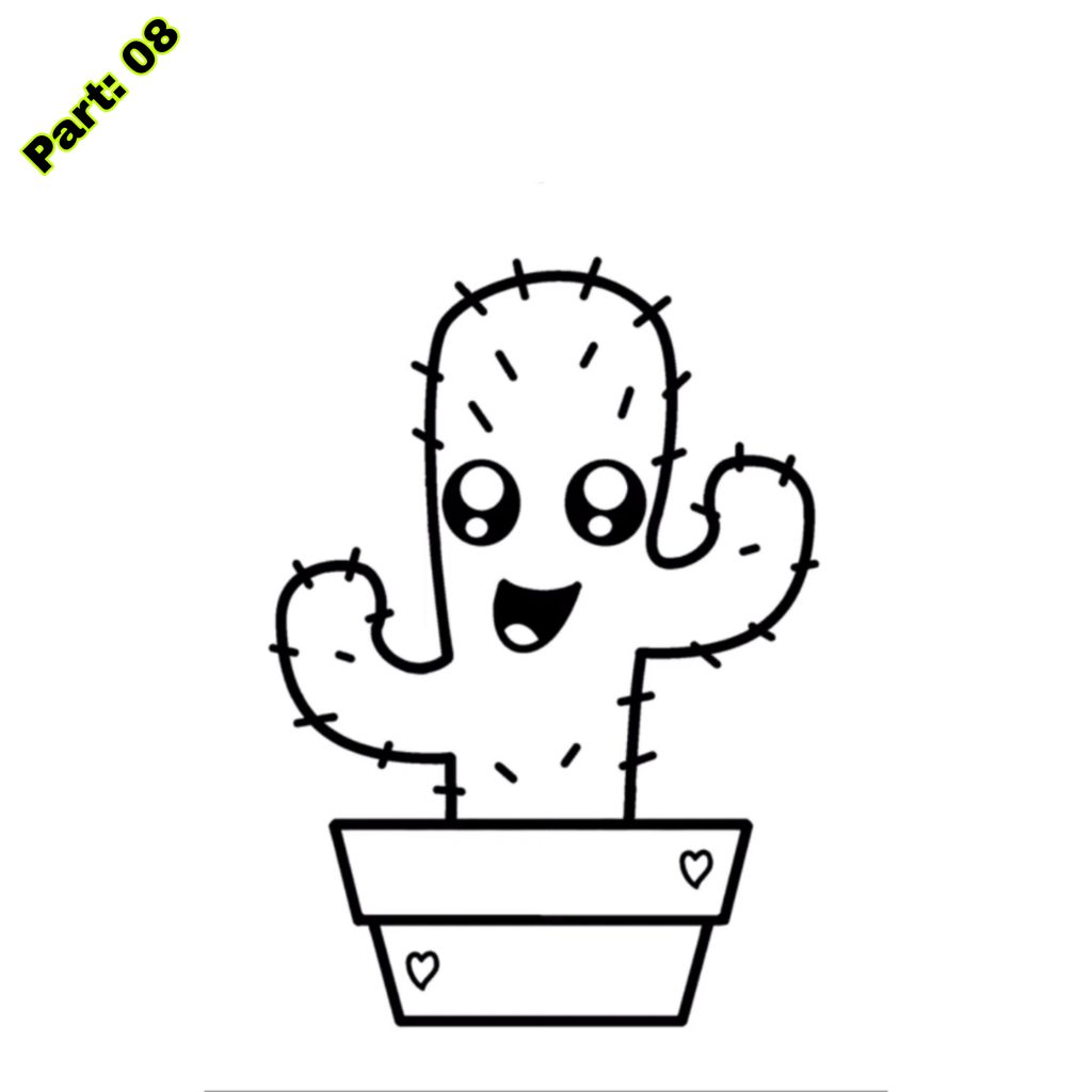 Easy Cactus Drawing