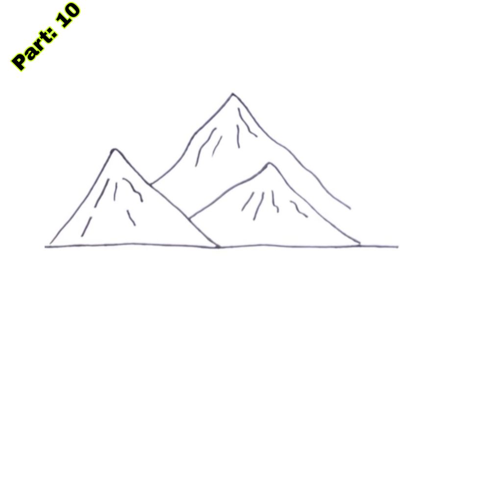 Easy Mountain Drawing