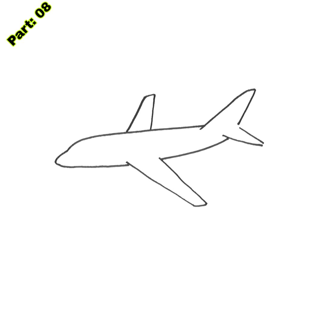 Easy Airplane Drawing