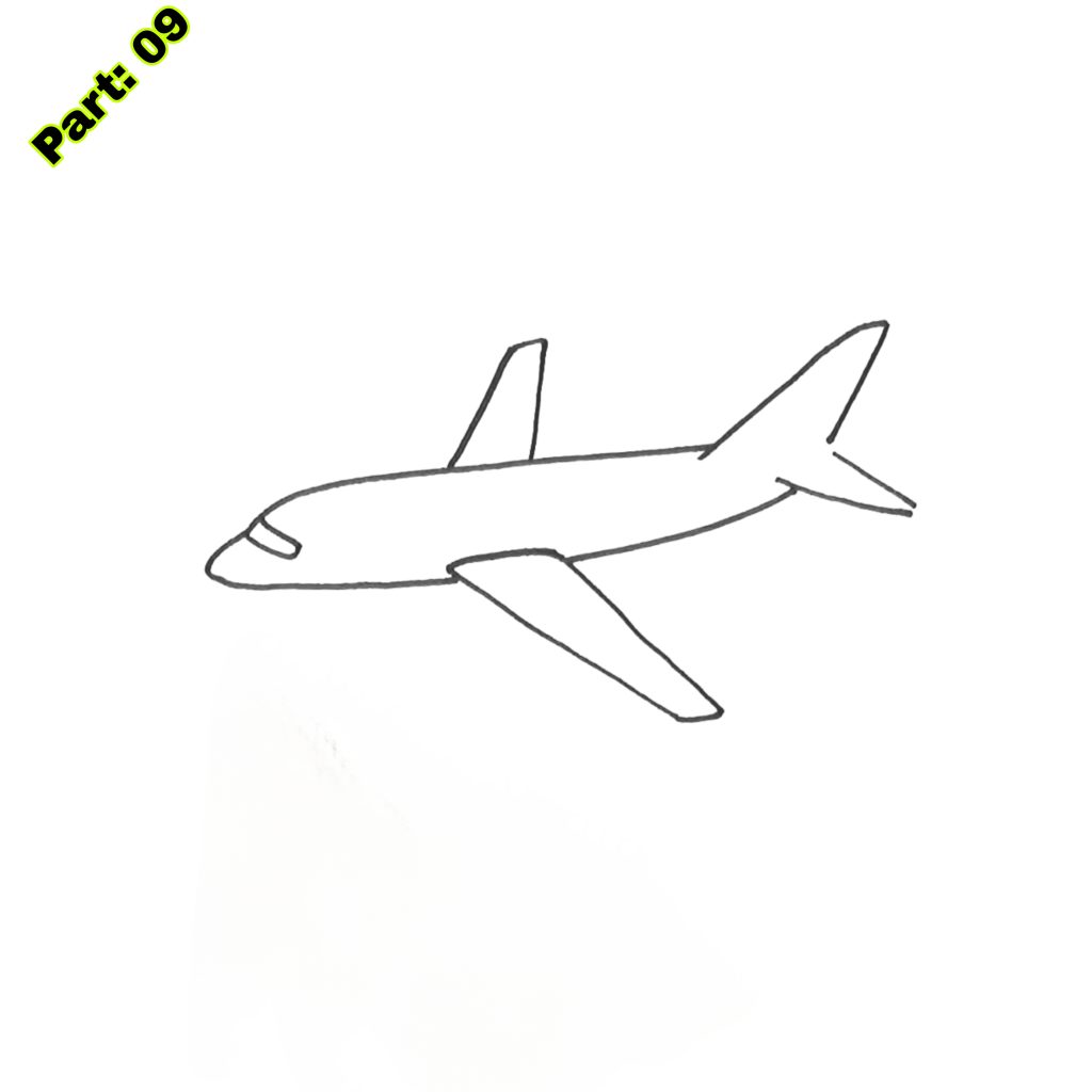 Easy Airplane Drawing