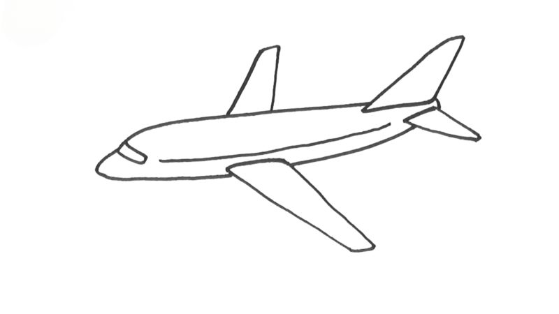 Easy Airplane Drawing