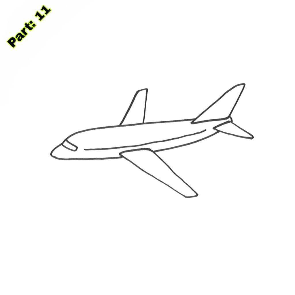 Easy Airplane Drawing